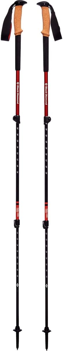 BLACK DIAMOND Trail Cork Trekking Poles (Pair) | Lightweight Collapsible Aluminum Hiking Poles | Natural Cork Grips | FlickLock Adjustable Shafts for All-Season Stability BLACK DIAMOND Trail Cork Trekking Poles (Pair) | Lightweight Collapsible Aluminum Hiking Poles | Natural Cork Grips | FlickLock Adjustable Shafts for All-Season Stability