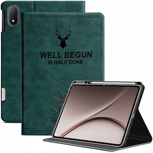 Image of ProElite Case Cover for OnePlus Pad 4 13.2 inch 2026 Case, Deer Flip case Cover for OnePlus Pad 4 13.2 inch 2026 Case with Pen Holder, Dark Green