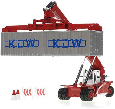 1/50 Container Reach Stacker Model, Miniature Engineering Vehicle Toy, Construction Truck Collection, Realistic Simulation for Collectors