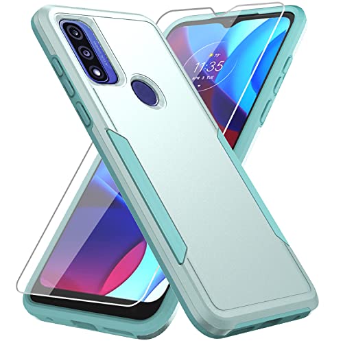 for Moto G Pure/G Play 2023 /G Power 2022 Case with Screen Protector,[Military Grade Drop Tested] Heavy-Duty Tough Rugged Shockproof Protective Case for Motorola Moto G Pure (Green)