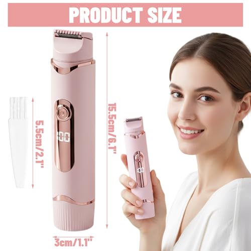 Shengxi 2 en 1 Afeitadora Eléctrica para Mujeres, Profesional Rasuradora Mujer Zona Intima, Afeitadora Eléctrica para Sin Dolor, Maquina Depilar para la Cara, los Labios, las Axilas (Púrpura) - imagen 2