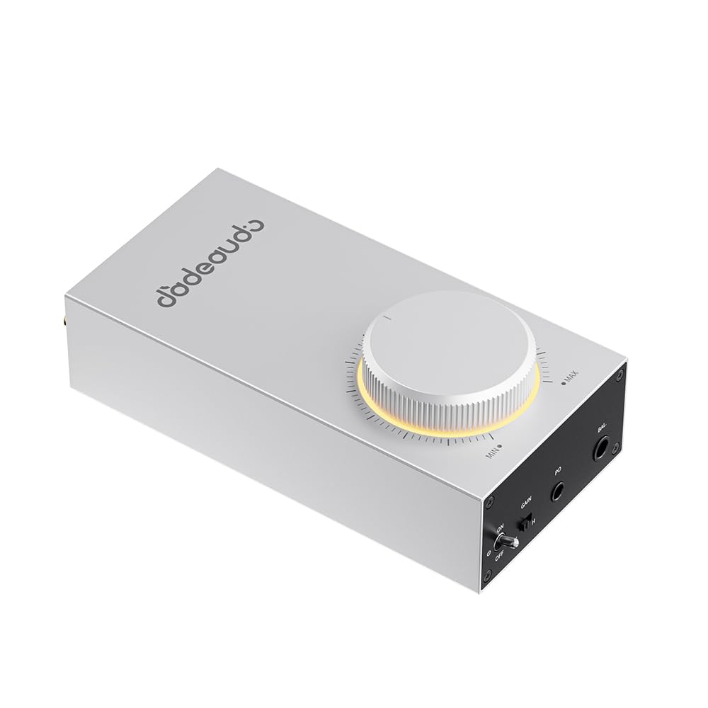 FIIO JadeAudio GIGAS 1 Amplificador de auriculares de escritorio de alta potencia, salida equilibrada de 4600 mW, circuito discreto de clase AB, equilibrado de 4.4 mm, amplificador de auriculares de