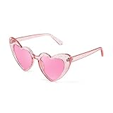 Anwendungsszenario - Diese bunte Herz-Sonnenbrille eignet sich für Rave-Party, Abschlussball, Cosplay, Konzerte, Selfie, erweiterte Mode-Accessoires und Alltagskleidung. Es kann ein geliebtes Geschenk für Muttertag und Valentinstag sein.