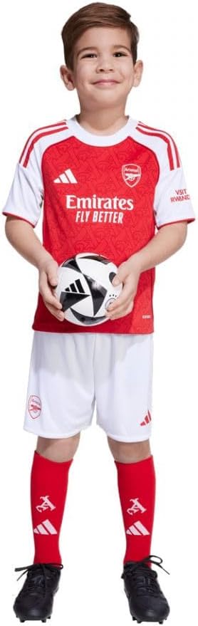 adidas Arsenal Home Toddler Stadium Soccer Kit 25/26 (Red, 2T)