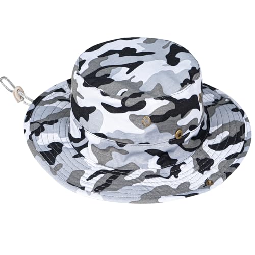 Image of Sun Hats for Men Women Boonie Hat Foldable Fishing Hat UPF 50+ Bucket Hat for Fishing Hiking Garden Safari Beach
