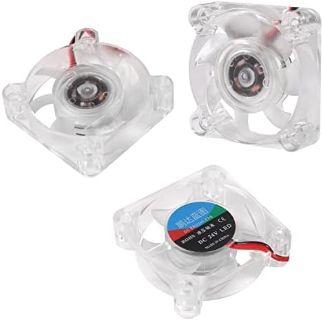 AEDIKO 4pcs 4010 Fan DC 24V 3D Printer Fan Mini Brushless Cooling Fan 40x40x10mm Hydraulic Bearing Fan RGB LED with 2 Pin Terminal for 3D Printer, DVR, PC,CPU