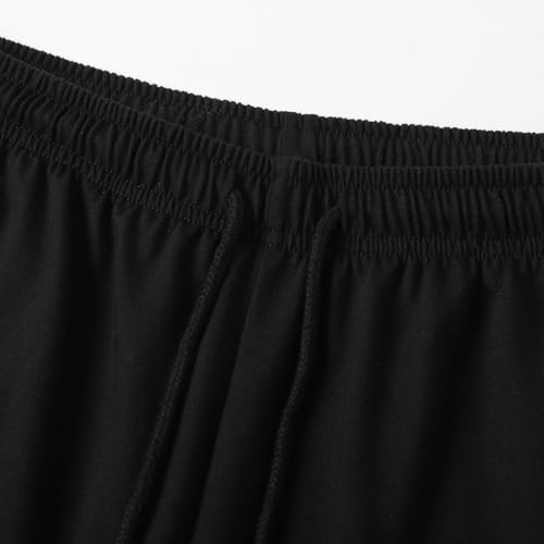 Baggy Sweatpants Men Wide Leg Joggers Pants Fleece Elastic Waist Drawstring Workout Running Trousers with Pockets 2-3 Pack3