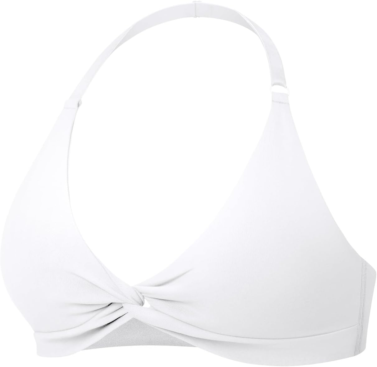 YEOREO Halter Sports Bras for Women Low Impact Removable Padded Adjustable Deep V Bra Seamless Workout Gym Crop Tops - Image 5