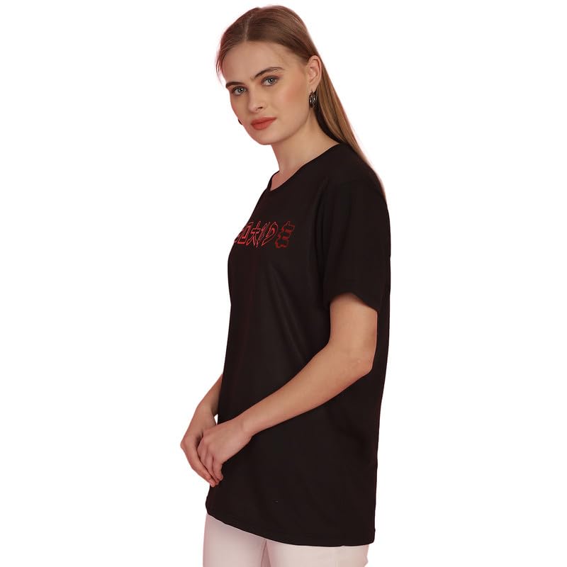 Image of Round Neck Cotton Printed Women Regular Fit Tshirt-P1950