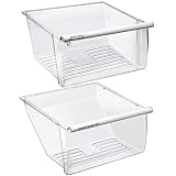 Howaoo 2 Pack Refrigerator Drawers, 2188656 (Upper) & 2188664 (Lower) Fridge Drawer Compatible with