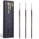 Golden Maple Kolinsky Sable Brushes - Professional Artist Small Fine Detail Paint Brushes for Miniature Painting, Model, Fingure, Watercolor, Acrylic - Size 3/0 4/0 5/0