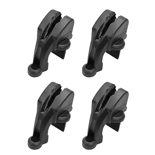 Extreme Max 3005.5091 BoatTector Quick Adjust Pontoon Rail Fender Hanger - Black, Pack of 4