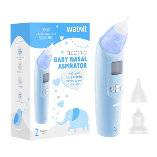 Image of Watolt Baby Nasal Aspirator - Electric Nose Suction for Baby - Automatic Booger Sucker for Infants - Battery Powered Snot Mucus Remover for Kids Toddlers