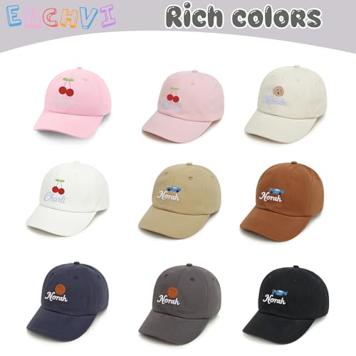 Image of Personalized Baby Infant Baseball Cap Custom Boys Girls Embroidered Sun Hat Custom Trucker Hats for Toddler Kids