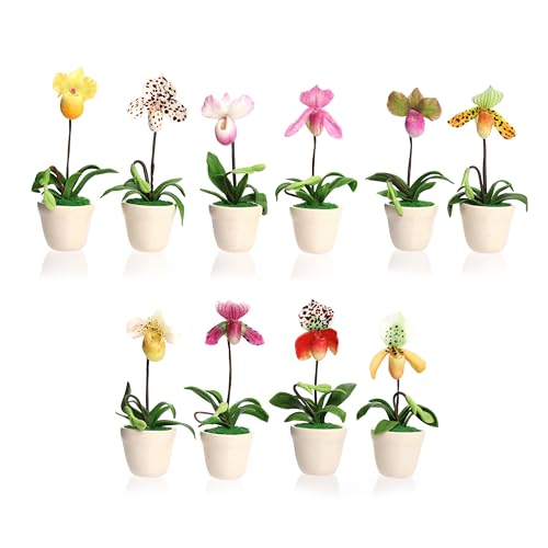 Imanes Decorativos Orquídea Blanca y Rosa 3D Set 2 miniatura 6