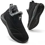 FUDYNMALC Womens Snow Boots Winter Shoes: Warm Fur Lined Slip On Ankle Booties Water Resistant Comfortable Outdoor Boot Lightweight