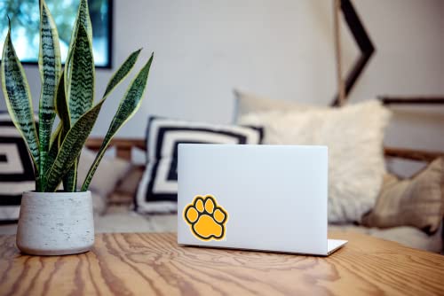 Image of UMBC University of Maryland Baltimore County Golden Retrievers Paw Gold Weatherproof Vinyl Sticker Car Decal from Nudge Printing