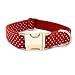 Hundeleine Haustier-Stil roter Punkt-Hundekragen mit Fliege und Leine einstellbar Pet Baumwollhund & Ampcat Halskette Goldschnalle Führleine (Color : A, Size : L)