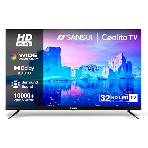 Image of Sansui 80cm (32) HD Ready Smart Coolita TV with A+ Panel, Dolby Audio, Surround Sound, 60Hz Refresh Rate JSWP32CSHD (Black)