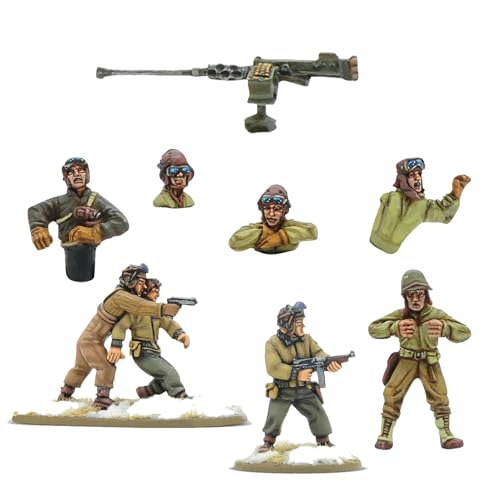 Set Muñecos Warlord Games USA Tank Crew 4 Figuras miniatura 1