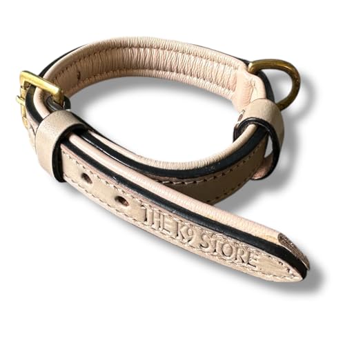 Image of High Graded Premium Leather Dog Collar- Dog Collar for Large Dogs, Dog Collar for Med, Dog Collar Belt (Grey, Size Neck - Small (11.5-14.5 Inch)