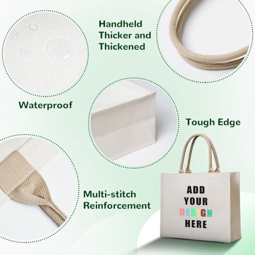 Bolsa Tote de Lona Personalizada para Mujeres miniatura 5