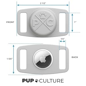 Pup Culture Airtag Dog Collar 2 Pack Extradurable Lightweight and Protective Airtag Case for Dog Collar  Track Your Pet Using Apple Airtag Technology  Dog Collar Airtag Holder  Cucciolini Doodles Pup culture airtag dog collar 2 pack extra durable lightweight and protective airtag case for dog collar  track your pet using apple airtag technology  dog collar airtag holder   cucciolini doodles