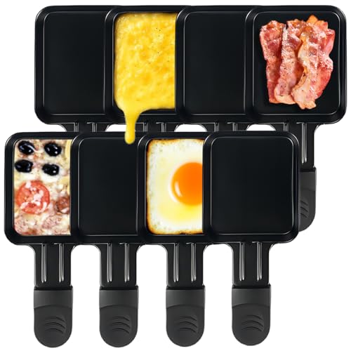 LeuKoles 8-stuks Raclettegrillpan, Mini Oostpan met Anti-Aanbaklaag, Extra Raclettepannen voor Elektrische Grill (8-stuks)