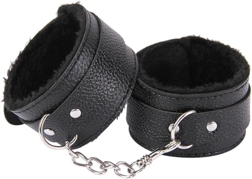 Sex Bed Bondage Restraints Rope Kit Straps Bondaged Bed Tie Downs Fuzzy Handcuffs Hand Cuff Set for Adults Grownups Bedroom Sex Hand Cuff Bracelets Bed Restraint for Queen Sized Bed Sweater XG-44
