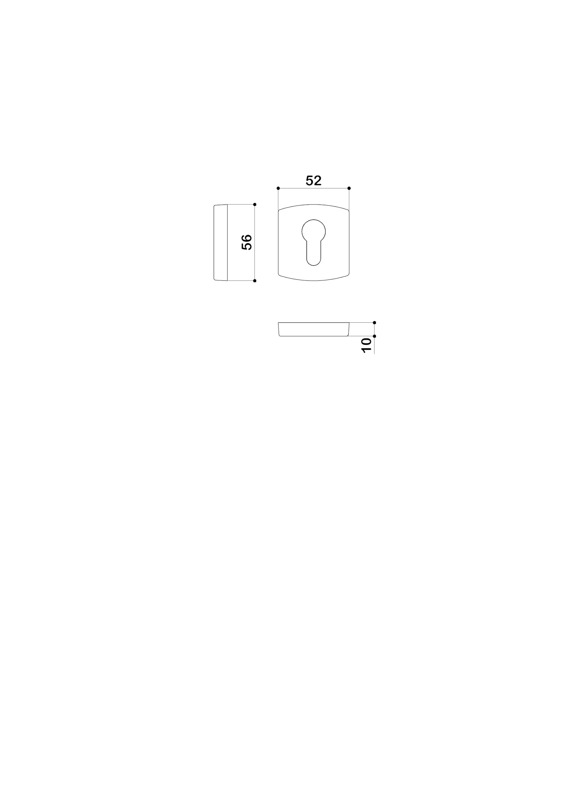 Vachette Set of Key I Muze Rosettes for Cylinder Entry Door, Diameter 52 mm and Invisible Attachment - Image 2