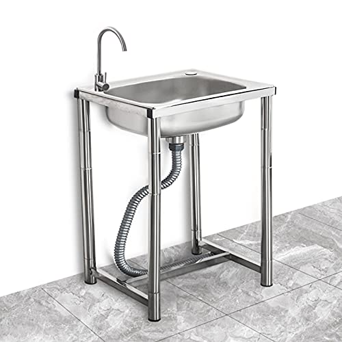Évier de cuisine utilitaire en acier inoxydable avec kit d'installation complet - 3