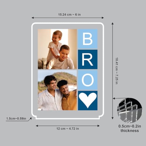 Image of Giftplease Personalized LED Photo Frame Rakhi Gift Set for Brother - Custom Acrylic Night Light, Premium Designer Rakhi, Roli Chawal & Greeting Card | Perfect Rakshabandhan Gift Combo for Bhaiya