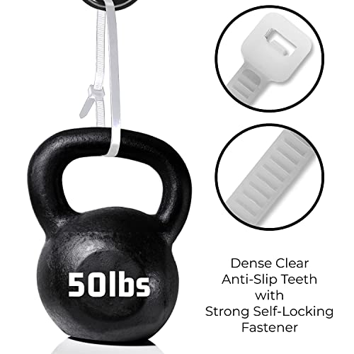 11" White Zip Cable Ties (1000 Pack), 50Lbs Tensile Strength - Heavy Duty, Self-Locking Premium Nylon Cable Wire Ties For Indoor And Outdoor By Bolt Dropper (White) #TOP1