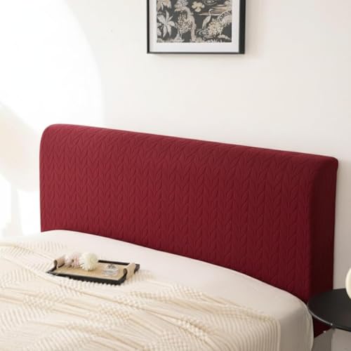 Image of HOMETHREADS Stretchable Lycra /Velvet Headboard Cover | Soft, Dust-Proof & Wrinkle-Resistant Bed Back Protector | Fits Leather, Wooden & Fabric Bedsides | for 3ft to 3.5ft Beds | (Maroon, 90x65Cm)