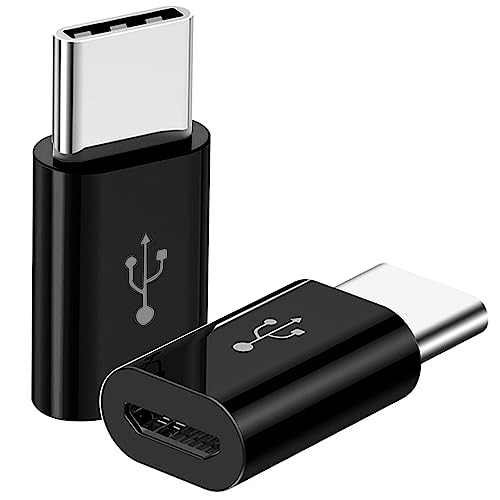 Mepsies Adaptador Micro USB a USB C 2 Pack, Adaptador USB C Macho a MicroUSB Hembra Compatible con Samsung Galaxy, Huawei, USB-C Teléfonos, Tableta PC y Más (Negro) - imagen 7