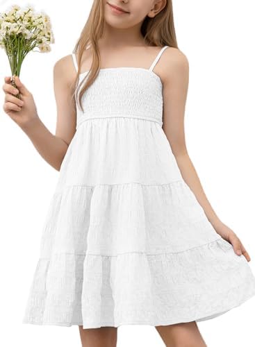 blibean Girls Summer Sundress Tween Sun Dresses Size 6-15 Years O...