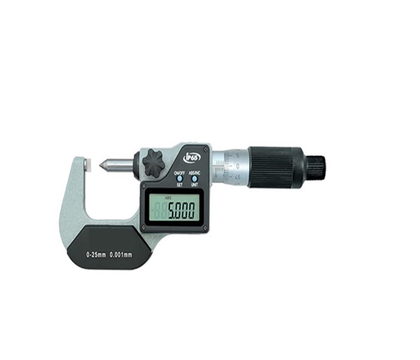 Mikrometr, IP65 Wodoodporne elektroniczne mikrometry jednopunktowe 0,001 mm ćwiczenia pomiarowe rowki i trudno dostępny dimensio(Type C 0-25mm)
