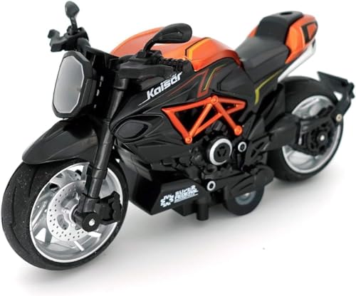 Image of Police Motorcycle Toy - Pull Back Motorcycle Toys, Tiny Gift with Music Lighting, Latte Motorcycles Toy for Kids Boys Age 3-8 Year Old [Multicolor] (1;14 Bike -3 Multicolor)