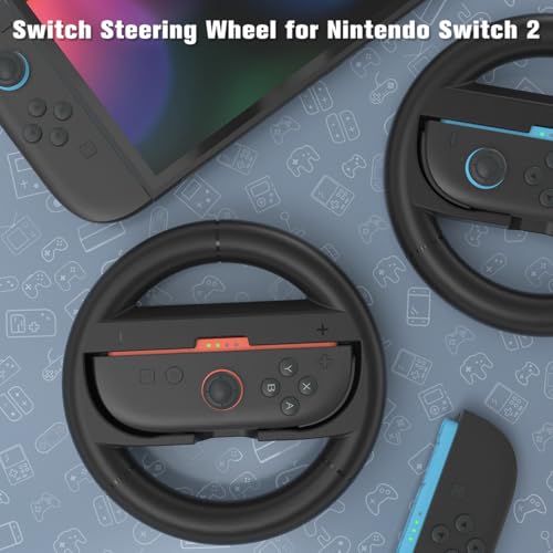 image for NALENSY Switch Steering Wheel for Nintendo Switch 2,Mario Kart Racing 