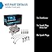 TRQ Ignition Coil and Spark Plug Kit 6 Piece Distributor Spark Plug Wires Compatible with 1994-2001 Acura Integra