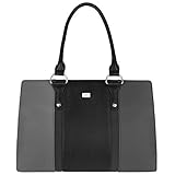 David Jones - Damen Große Tote Handtasche - Frauen Top Griff PU Leder Henkeltasche - Shopper Multicolor Tragetasche - Arbeit Schule Tasche Aktentasche Lange Henkel Arbeitstasche Elegant - Grau