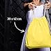 Baumwoll Turnbeutel 1 Stück 38 x 42 cm Sportbeutel - Rucksack Stofftasche Bag, Beutel, Baumwollbeutel, Jutebeutel OEKO-TEX® geprüft Stoffbeutel Damen & Herren, Kinder Gym Sack zum bemalen Gelb