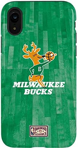 Skinit Pro Phone Case Compatible with iPhone XR - Officially Licensed NBA Milwaukee Bucks Hardwood Classics Design