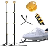 Boat Cover Support Poles Stand 2Pcs System Stable Base Height Adjustable Aluminum Boat Pontoon Cover