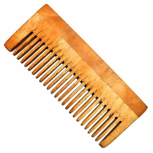 Peine de madera de bambú hecho a mano para cabello miniatura 1