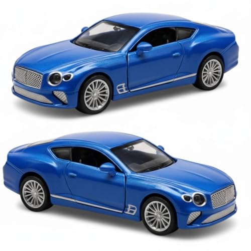 Image of SHAKTISM Die-Cast Metal Car Toy -1:36 Scale, Opening Doors, Pull Back Function, Collectible Toy, Racing Car for Kids Birthday Gift for Boys Girls (Blue Bentley Diecast)
