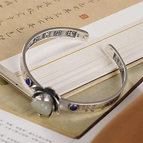 Bijoux bracelet dames en argent S925 ajustable style jonc ouvert tendance