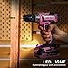 Akkuschrauber Set 2 Akkus 60 Min Schnellladung: DEKOPRO Akkubohrer 20V 40 Nm 18+1 Drehmoment 2-Gang LED für Frauen Haus DIY, Rosa