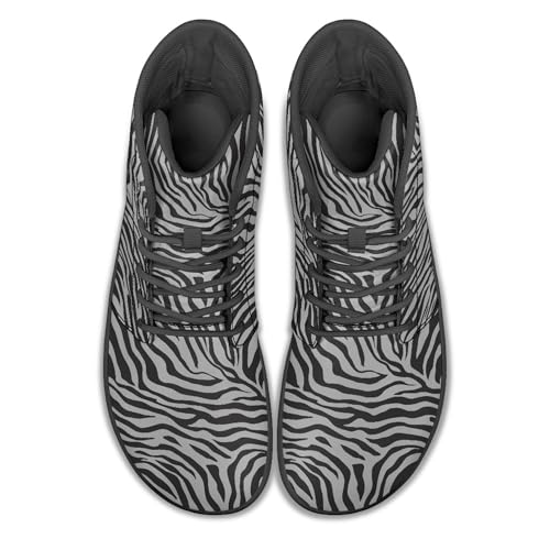 Image of Fashion Print Womens Mens High Top Barefoot Sneakers Flat Shoes