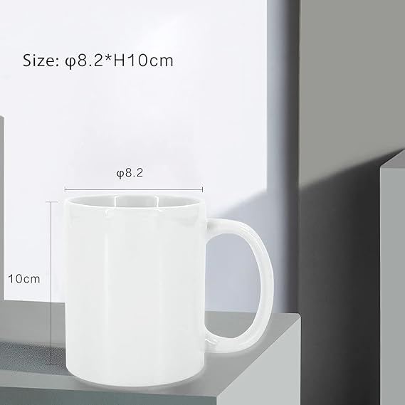 Sublimation Mugs Blank 11 oz Plain White Coffee Mug with Gift Boxes, Double ORCA Coated Ceramic Mugs for Sublimation Printing Heat Press (12pcs)